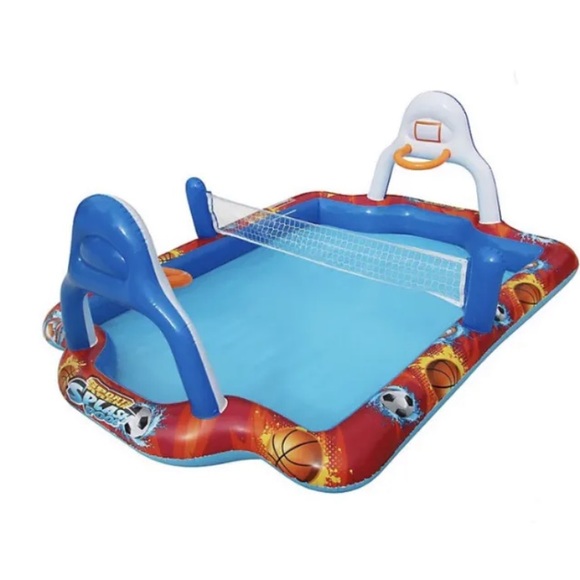 Banzai Sports Arena Splash Pool 4 in 1 Fun 95" x 66" x 32" - Picture 5 of 8